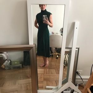 With tags. Emerald green Zara dress. Never worn.